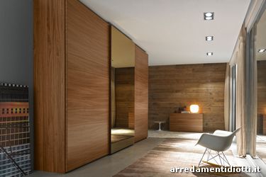 Tecno armadio scorrevole noce canaletto
