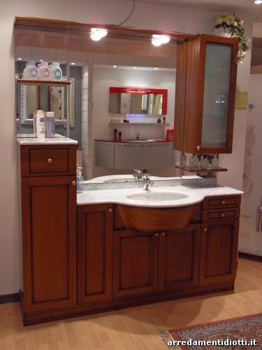 mobili da bagno color noce mobile bagno classico in legno country diotti af arredamenti