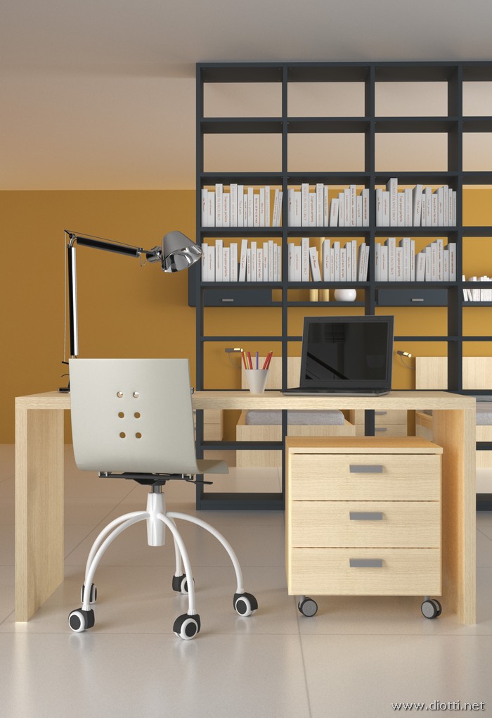 Cameretta young in rovere sbiancato diotti a&f arredamenti Librerie moderne in rovere