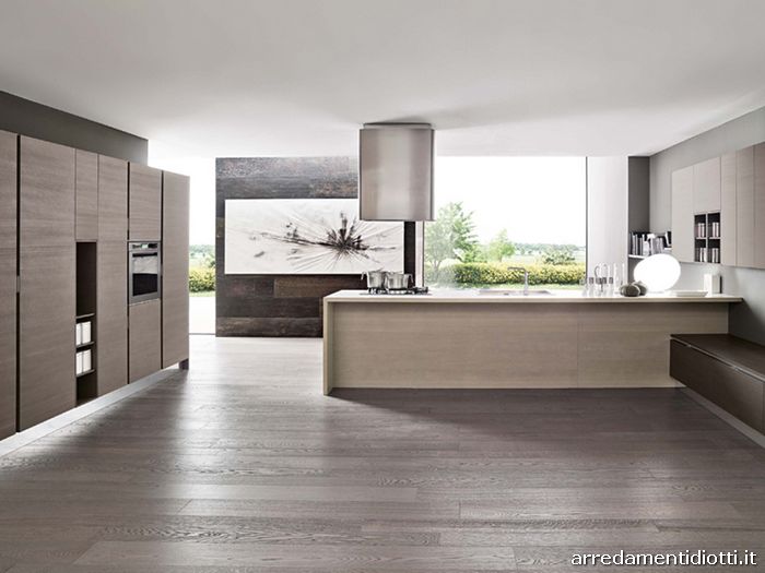 Cucina in legno e laccato lucido sfera diotti a&f arredamenti Porte bianche moderne larice