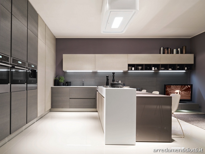 Cucina laccata bianca diotti a&f arredamenti