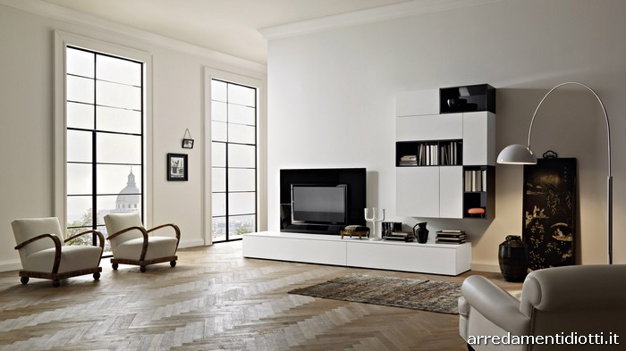 Soggiorno bianco moderno. great soggiorno e cucina living tavolo ... Soggiorni moderni bianchi