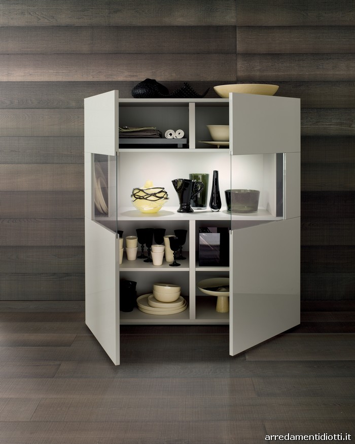 Metropolis credenza madia e porta tv diotti a&f arredamenti Vetrinetta moderna