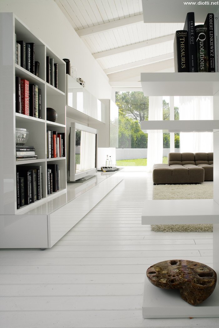 Soggiorno essential landscape diotti a&f arredamenti Libreria soggiorno design