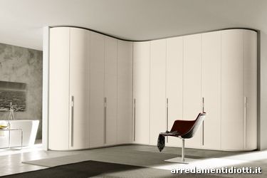 Liscia curva rovere laccato bianco a poro aperto