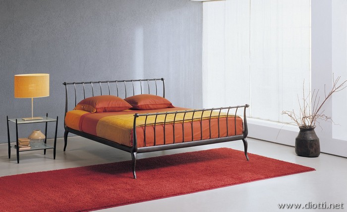 Parisienne aluminium wrought iron bed