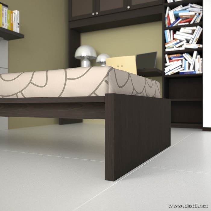 Young-letto-legno-rovere-moro-pediera-libreria-big