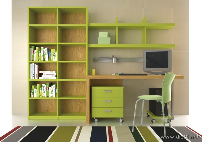Young-libreria-scrittoio-cassettiera-laccato-rovere-big