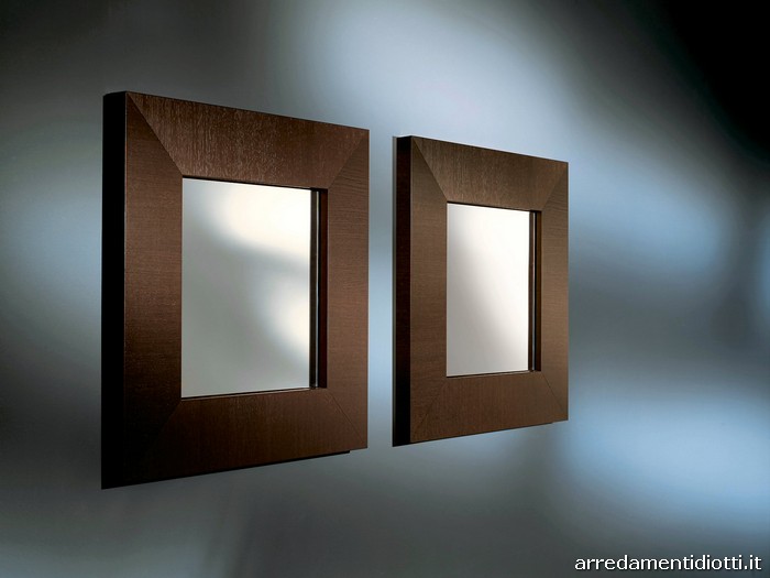 Club specchiera quadrata rovere moro