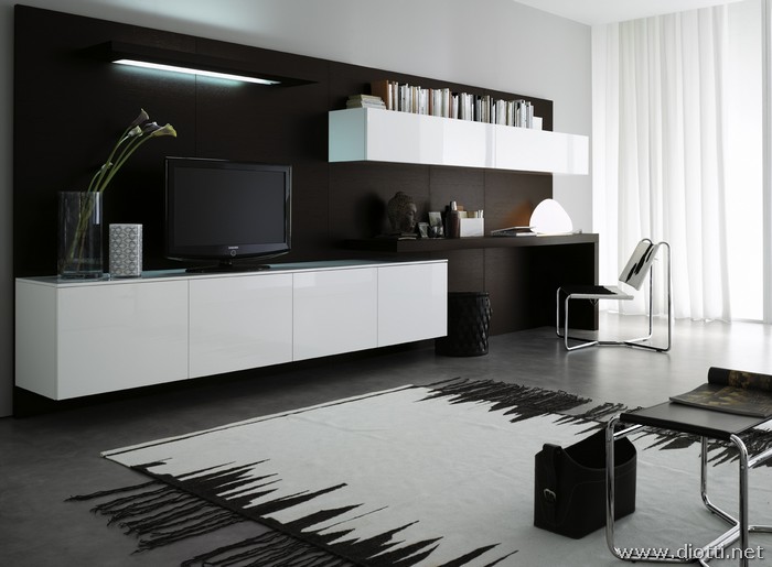 Modern dark oak Day wall system