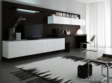 Modern dark oak Day wall system